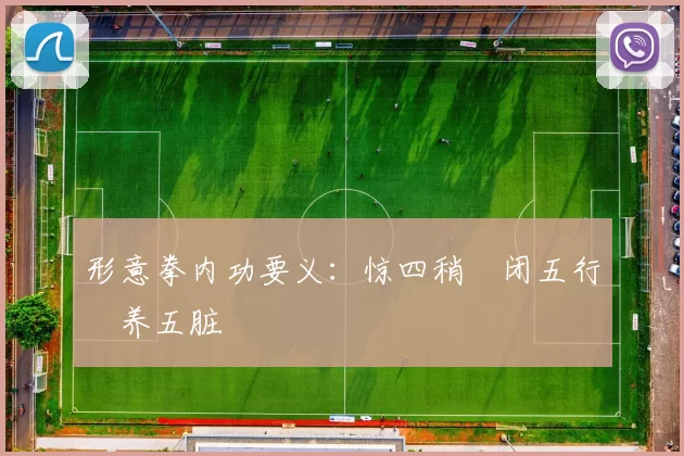 形意拳内功要义：惊四稍・闭五行・养五脏